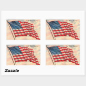Amerikaanse vlag Rechthoekige Sticker (Vel)