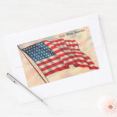 Amerikaanse vlag Rechthoekige Sticker (Envelop)