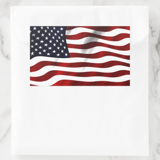 Amerikaanse vlag rechthoekige sticker (Tas)