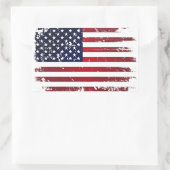 Amerikaanse vlag rechthoekige sticker (Tas)