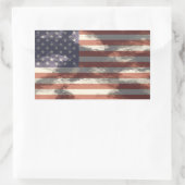 Amerikaanse vlag rechthoekige sticker (Tas)