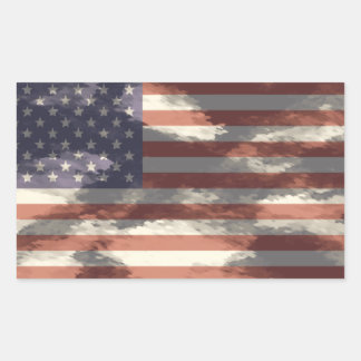 Amerikaanse vlag rechthoekige sticker