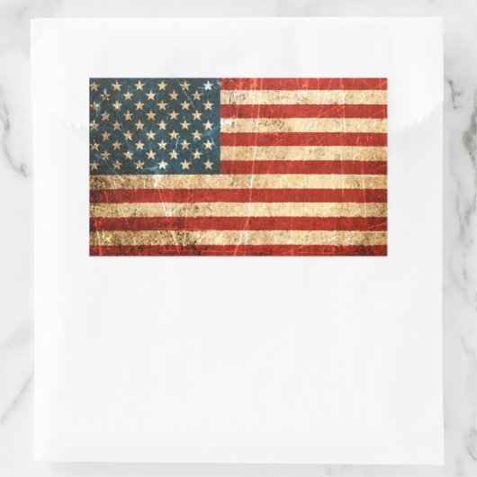 -Amerikaanse vlag Rechthoekige Sticker (Tas)