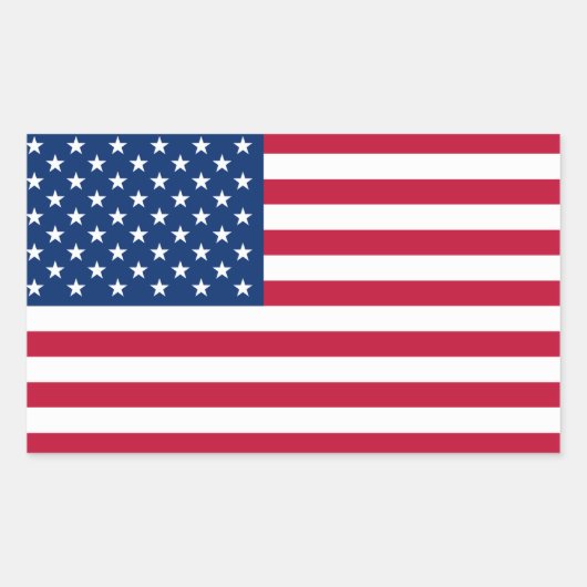 Amerikaanse vlag rechthoekige sticker (Voorkant)