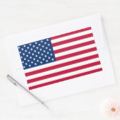 Amerikaanse vlag rechthoekige sticker (Envelop)