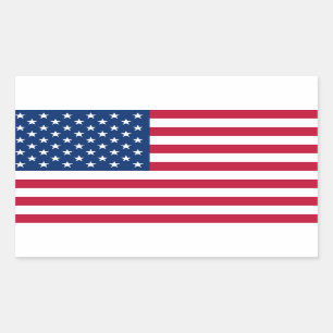 Amerikaanse vlag rechthoekige sticker