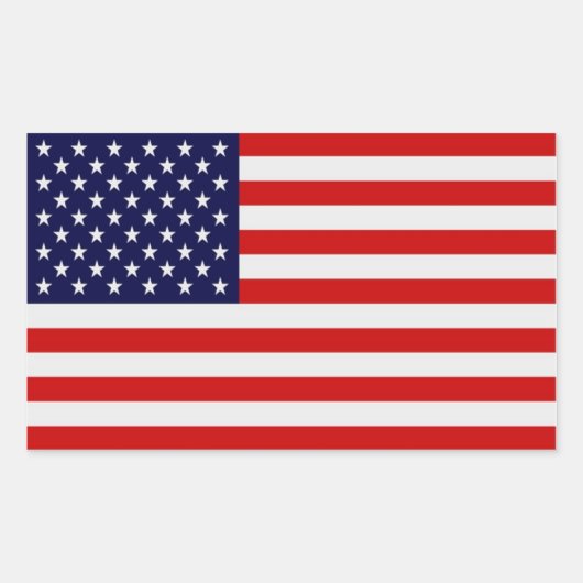 Amerikaanse vlag Rechthoekige stickers (Voorkant)