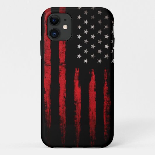 Amerikaanse vlag RED Case-Mate iPhone Case (Achterkant)