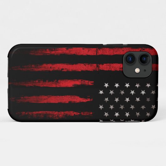 Amerikaanse vlag RED Case-Mate iPhone Case (Achterkant (horizontaal))