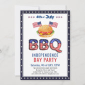 Amerikaanse vlag Red White Blue 4 van JULY BBQ Par Kaart (Voorkant)