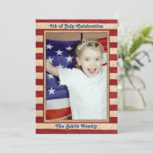 Amerikaanse vlag Red White Blue 4 van JULY BBQ Par Kaart (Staand voorkant)