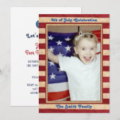 Amerikaanse vlag Red White Blue 4 van JULY BBQ Par Kaart (Voorkant / Achterkant)