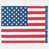 Amerikaanse vlag Red White Blue aangepaste monogra Fleece Deken (Voorkant (Horizontaal))
