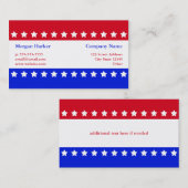 Amerikaanse vlag: Red White Blue Business Visitekaartje (Voorkant / Achterkant)