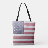 Amerikaanse vlag Red White Blue Geometric Mesh Mon Tote Bag (Achterkant)