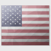 Amerikaanse vlag Red White Blue Geometric Mesh Pat Cadeaupapier (Vlak)