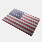 Amerikaanse vlag Red White Blue Geometric Mesh Pat Deurmat (Schuin)