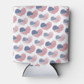 Amerikaanse vlag Red White Blue Patriotic Blikjeskoeler (Voorkant)