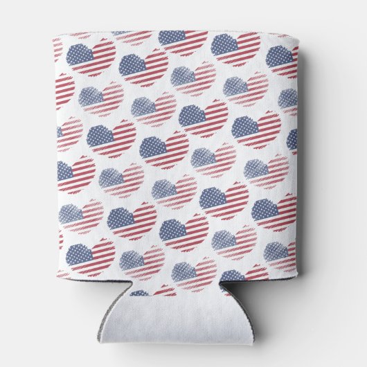 Amerikaanse vlag Red White Blue Patriotic Blikjeskoeler (Achterkant)