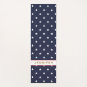 Amerikaanse vlag Red White Blue Patriotic Monogram Yogamat (Voorkant)