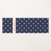 Amerikaanse vlag Red White Blue Patriotic Monogram Yogamat (Voorkant (horizontaal))