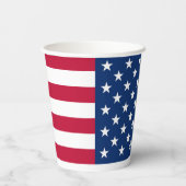 Amerikaanse vlag Red White Blue Patriotic Papieren Bekers (Achterkant)