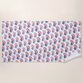 Amerikaanse vlag Red White Blue Patriotic Strandlaken (Voorkant)