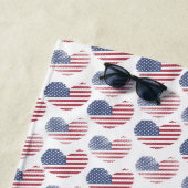 Amerikaanse vlag Red White Blue Patriotic Strandlaken (In situ)