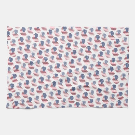 Amerikaanse vlag Red White Blue Patriotic Theedoek (Horizontaal)