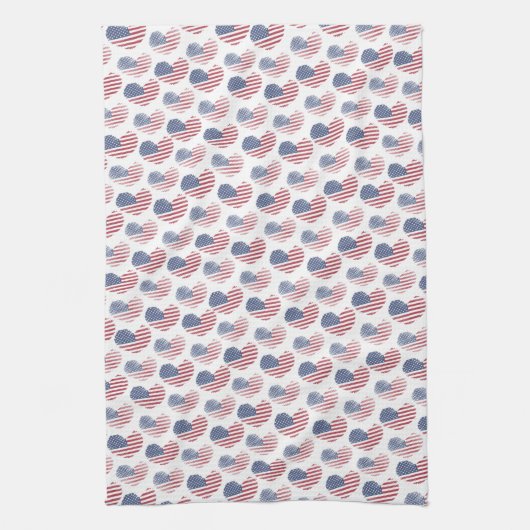 Amerikaanse vlag Red White Blue Patriotic Theedoek (Verticaal)