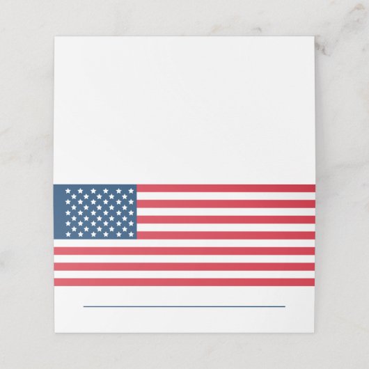 Amerikaanse vlag Red White Blue USA Stars and Stri Plaatskaartje (Buitenkant ongevouwen)