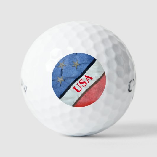 Amerikaanse vlag: Red White en Blue American Golfballen (Voorkant)