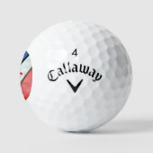 Amerikaanse vlag: Red White en Blue American Golfballen (Logo)