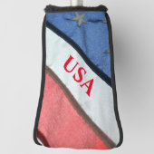 Amerikaanse vlag: Red White en Blue American Golfheadcover (Draai 90)