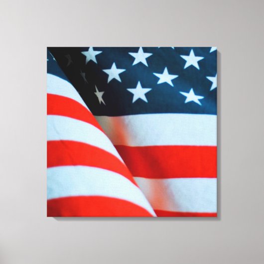 Amerikaanse vlag: Red White en Blue Canvas Afdruk (Voorkant)