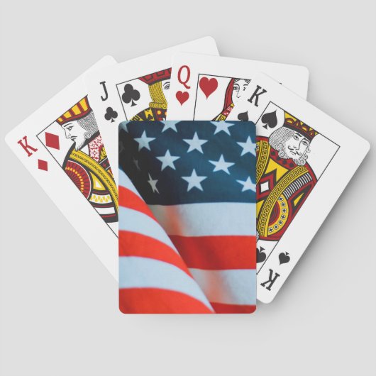 Amerikaanse vlag: Red White en Blue Pokerkaarten (Achterkant)