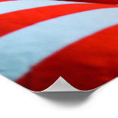 Amerikaanse vlag: Red White en Blue Poster (Hoek)