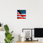 Amerikaanse vlag: Red White en Blue Poster (Thuiskantoor)