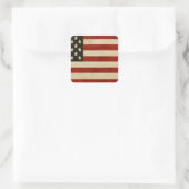 Amerikaanse vlag Red White en Blue Pride Vierkante Sticker (Tas)
