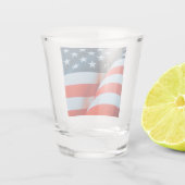 Amerikaanse vlag: Red White en Blue Shot Glas (Achterkant)