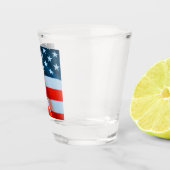 Amerikaanse vlag: Red White en Blue Shot Glas (Rechts)