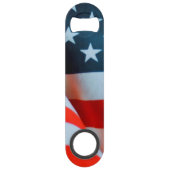 Amerikaanse vlag: Red White en Blue Speed Flessenopener (Achterkant)