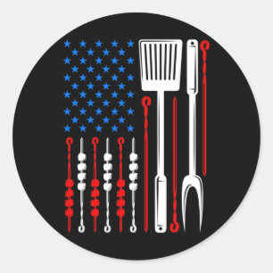 Amerikaanse vlag Redding Zoon Vader Man Vaders Dag Ronde Sticker