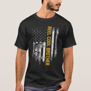 Amerikaanse vlag Reel Cool Brother Funny T-shirt
