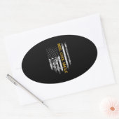 Amerikaanse vlag Reel Cool oom Funny Ovale Sticker (Envelop)