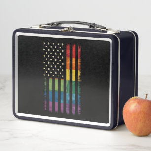 Amerikaanse Vlag Regenboog Pride Homoseksueel Lesb