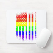 amerikaanse vlag regenbooglgbt muismat (Met muis)