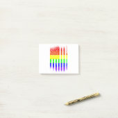 amerikaanse vlag regenbooglgbt post-it® notes (Op bureau)