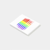 amerikaanse vlag regenbooglgbt post-it® notes (Schuin)