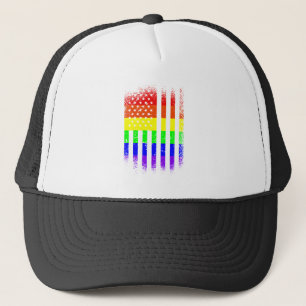 amerikaanse vlag regenbooglgbt trucker pet